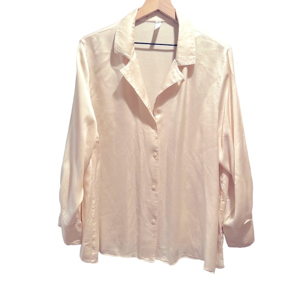 MNG MANGO Matte Satin Button Up Blouse - Picture 14 of 14